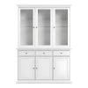Venedig Vitrine 3 Portes, Largeur 143 Cm, Hauteur 204 Cm, Blanc. -Magasin de meubles de restaurant buffet 22087095