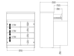 Nada Buffet 2 Portes Et 1 Tiroir, Blanc Brillant. -Magasin de meubles de restaurant buffet 22087199