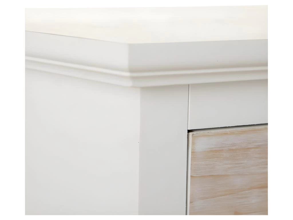 Dos De Canapé 8 Tiroirs Blanc/Bois - AROHA 8 Dos De Canapé 8 Tiroirs Blanc/Bois - AROHA – Image 6