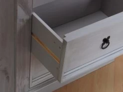 New Mexico Armoire D'angle Mexico Avec 1 Porte Vitrée Et 2 Tiroirs, En Gris. 14 New Mexico Armoire D'angle Mexico Avec 1 Porte Vitrée Et 2 Tiroirs, En Gris. -Magasin de meubles de restaurant buffet 22149917