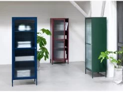 Bronco Armoire Vitrine 1 Porte Vitrée, Bleu. -Magasin de meubles de restaurant buffet 22150095