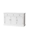 Amaretta Buffet Vintage Blanc, Vintage Patiné, Avec 3 Portes Et 3 Tiroirs, Largeur 142 Cm, Hauteur 86 Cm. -Magasin de meubles de restaurant buffet 22158781