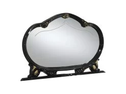Bahut 4 Portes Battantes + Miroir Noir/Or - ADELE -Magasin de meubles de restaurant buffet 22365713