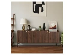 Buffet- Bois Et Métal - 4 Portes 3 Tiroirs - LODGE - L 195 X P 39,5 X H 75 Cm -Magasin de meubles de restaurant buffet 22799427