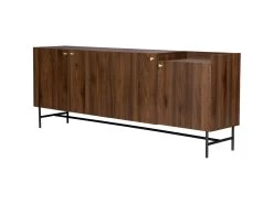 Buffet- Bois Et Métal - 4 Portes 3 Tiroirs - LODGE - L 195 X P 39,5 X H 75 Cm -Magasin de meubles de restaurant buffet 22799429