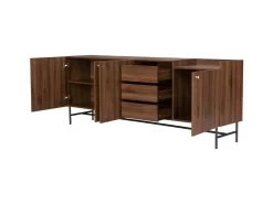 Buffet- Bois Et Métal - 4 Portes 3 Tiroirs - LODGE - L 195 X P 39,5 X H 75 Cm -Magasin de meubles de restaurant buffet 22799431