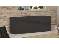 Placard Dmobil, Buffet De Cuisine Avec 3 Portes Et 1 Tiroir, Buffet De Salon, 100% Made In Italy, Cm 170x40h35, Anthracite Brillant 6 Placard Dmobil, Buffet De Cuisine Avec 3 Portes Et 1 Tiroir, Buffet De Salon, 100% Made In Italy, Cm 170x40h35, Anthracite Brillant -Magasin de meubles de restaurant buffet 22846789