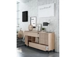 Buffet Haut Dndo, Buffet Moderne à 2 Portes, Buffet Du Salon, Meuble TV, Buffet Avec Pieds Pour Salon, 151x41h80 Cm, Chêne 8 Buffet Haut Dndo, Buffet Moderne à 2 Portes, Buffet Du Salon, Meuble TV, Buffet Avec Pieds Pour Salon, 151x41h80 Cm, Chêne -Magasin de meubles de restaurant buffet 22847359