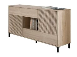 Buffet Haut Dndo, Buffet Moderne à 2 Portes, Buffet Du Salon, Meuble TV, Buffet Avec Pieds Pour Salon, 151x41h80 Cm, Chêne 9 Buffet Haut Dndo, Buffet Moderne à 2 Portes, Buffet Du Salon, Meuble TV, Buffet Avec Pieds Pour Salon, 151x41h80 Cm, Chêne -Magasin de meubles de restaurant buffet 22847361