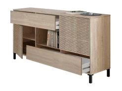 Buffet Haut Dndo, Buffet Moderne à 2 Portes, Buffet Du Salon, Meuble TV, Buffet Avec Pieds Pour Salon, 151x41h80 Cm, Chêne 10 Buffet Haut Dndo, Buffet Moderne à 2 Portes, Buffet Du Salon, Meuble TV, Buffet Avec Pieds Pour Salon, 151x41h80 Cm, Chêne -Magasin de meubles de restaurant buffet 22847363