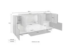 Placard Ddionis, Buffet De Cuisine à 7 Portes, Buffet De Salon, Buffet De Cuisine, 100% Made In Italy, Cm 200x45h86, Anthracite Et Érable 9 Placard Ddionis, Buffet De Cuisine à 7 Portes, Buffet De Salon, Buffet De Cuisine, 100% Made In Italy, Cm 200x45h86, Anthracite Et Érable -Magasin de meubles de restaurant buffet 22847755