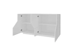 Placard Dmeron, Buffet De Cuisine à 4 Portes, Buffet De Salon, 100% Made In Italy, Cm 200x43h86, Blanc Brillant -Magasin de meubles de restaurant buffet 22847831