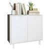 Buffet Armoirette 2 Portes 4 Niches Blanc L 90 Cm -Magasin de meubles de restaurant buffet 22970255