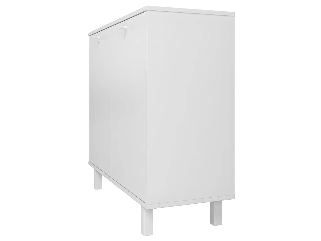 Buffet Armoirette 2 Portes 4 Niches Blanc L 90 Cm 6 Buffet Armoirette 2 Portes 4 Niches Blanc L 90 Cm – Image 4
