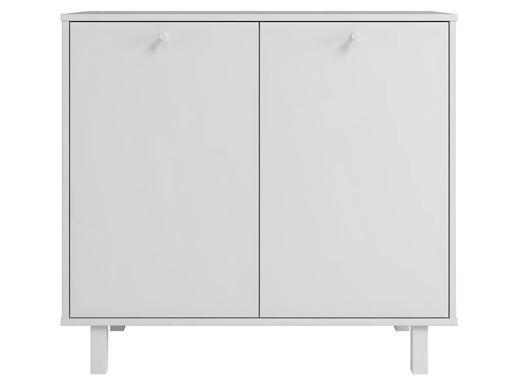 Buffet Armoirette 2 Portes 4 Niches Blanc L 90 Cm 7 Buffet Armoirette 2 Portes 4 Niches Blanc L 90 Cm – Image 5
