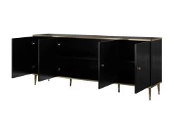 Buffet Avec 4 Portes En MDF Et Acier - Noir Et Doré - SINEAD De Pascal MORABITO -Magasin de meubles de restaurant buffet 22993041