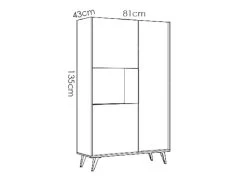 Buffet Haut KOLYMA - 3 Portes & 1 Niche - Coloris : Chêne & Anthracite 17 Buffet Haut KOLYMA - 3 Portes & 1 Niche - Coloris : Chêne & Anthracite -Magasin de meubles de restaurant buffet 334211