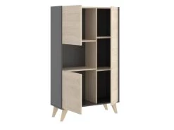 Buffet Haut KOLYMA - 3 Portes & 1 Niche - Coloris : Chêne & Anthracite 14 Buffet Haut KOLYMA - 3 Portes & 1 Niche - Coloris : Chêne & Anthracite -Magasin de meubles de restaurant buffet 334933