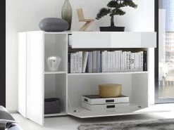 Buffet ALTAIR - 2 Portes & 1 Tiroir - Coloris : Blanc Laqué -Magasin de meubles de restaurant buffet 381823