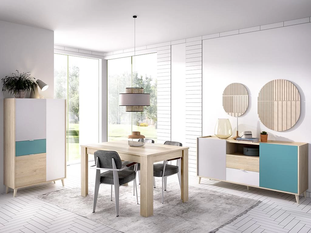 Buffet BICA - 2 Portes & 2 Tiroirs - Multicolores 4 Buffet BICA - 2 Portes & 2 Tiroirs - Multicolores – Image 2