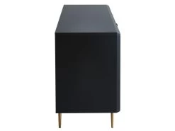 Buffet - 3 Portes - MDF Et Métal - Coloris : Noir Et Doré - LIKANA -Magasin de meubles de restaurant buffet 4157635