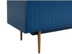 Buffet Haut - 2 Portes - MDF Et Métal - Coloris : Bleu Et Doré - LIKANA 19 Buffet Haut - 2 Portes - MDF Et Métal - Coloris : Bleu Et Doré - LIKANA -Magasin de meubles de restaurant buffet 4158229