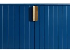 Buffet Haut - 2 Portes - MDF Et Métal - Coloris : Bleu Et Doré - LIKANA 18 Buffet Haut - 2 Portes - MDF Et Métal - Coloris : Bleu Et Doré - LIKANA -Magasin de meubles de restaurant buffet 4158231