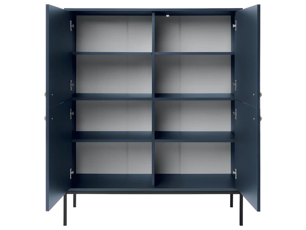 Buffet Haut - 4 Portes - Bleu - BOGDAN 8 Buffet Haut - 4 Portes - Bleu - BOGDAN – Image 6