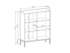 Buffet Haut Avec 2 Portes - Noir - LIOUBA De Pascal MORABITO -Magasin de meubles de restaurant buffet 578835