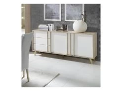 Buffet Moyen Modèle MALMO Blanc. Meuble Design Type SCANDINAVE. Effet Ultra Tendance Pour Votre Salon. -Magasin de meubles de restaurant buffet 8932385