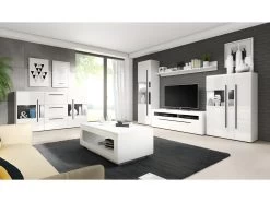 Buffet 180cm Collection BREDA Deux Portes Partiellement Vitrées Et Trois Tiroirs. Coloris Blanc. 9 Buffet 180cm Collection BREDA Deux Portes Partiellement Vitrées Et Trois Tiroirs. Coloris Blanc. -Magasin de meubles de restaurant buffet 8932841