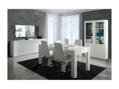 Buffet, Bahut, Enfilade FABIO. 4 Portes Et 4 Tiroirs. Coloris Blanc Brillant High Gloss. Meuble Design Et Contemporain -Magasin de meubles de restaurant buffet 8933119