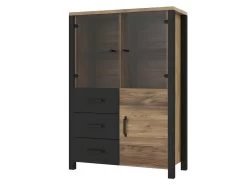 Buffet Haut Collection DARWIN. Couleur épicéa Et Noir. 3 Portes Et 3 Tiroirs. 9 Buffet Haut Collection DARWIN. Couleur épicéa Et Noir. 3 Portes Et 3 Tiroirs. -Magasin de meubles de restaurant buffet 8934245