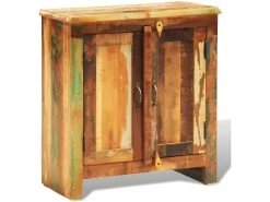 Buffet Bahut Armoire Console Meuble De Rangement Vintage Avec 2 Portes Bois Massif De Récupération 4402002 -Magasin de meubles de restaurant buffet 8934301