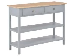 Buffet Bahut Armoire Console Meuble De Rangement Gris 110 Cm Mdf 4402250