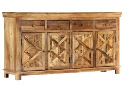 Buffet Bahut Armoire Console Meuble De Rangement Avec 4 Tiroirs 160 Cm Bois Massif De Manguier 4402155