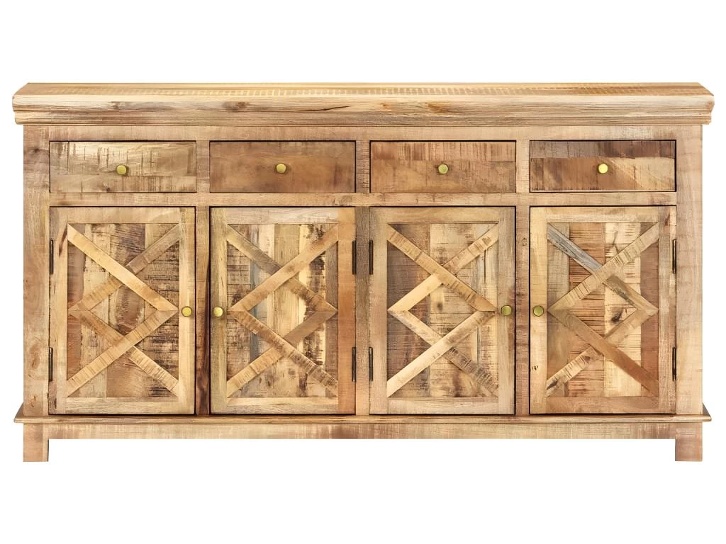 Buffet Bahut Armoire Console Meuble De Rangement Avec 4 Tiroirs 160 Cm Bois Massif De Manguier 4402155 7 Buffet Bahut Armoire Console Meuble De Rangement Avec 4 Tiroirs 160 Cm Bois Massif De Manguier 4402155 – Image 5