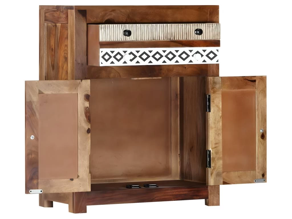 Buffet Bahut Armoire Console Meuble De Rangement Latérale 75 Cm Bois Massif 4402052 4 Buffet Bahut Armoire Console Meuble De Rangement Latérale 75 Cm Bois Massif 4402052 – Image 2