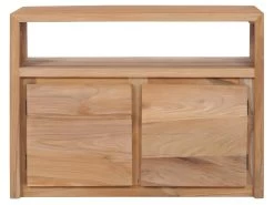 Buffet Bahut Armoire Console Meuble De Rangement 80 Cm Bois De Teck Massif 4402220 -Magasin de meubles de restaurant buffet 8935115