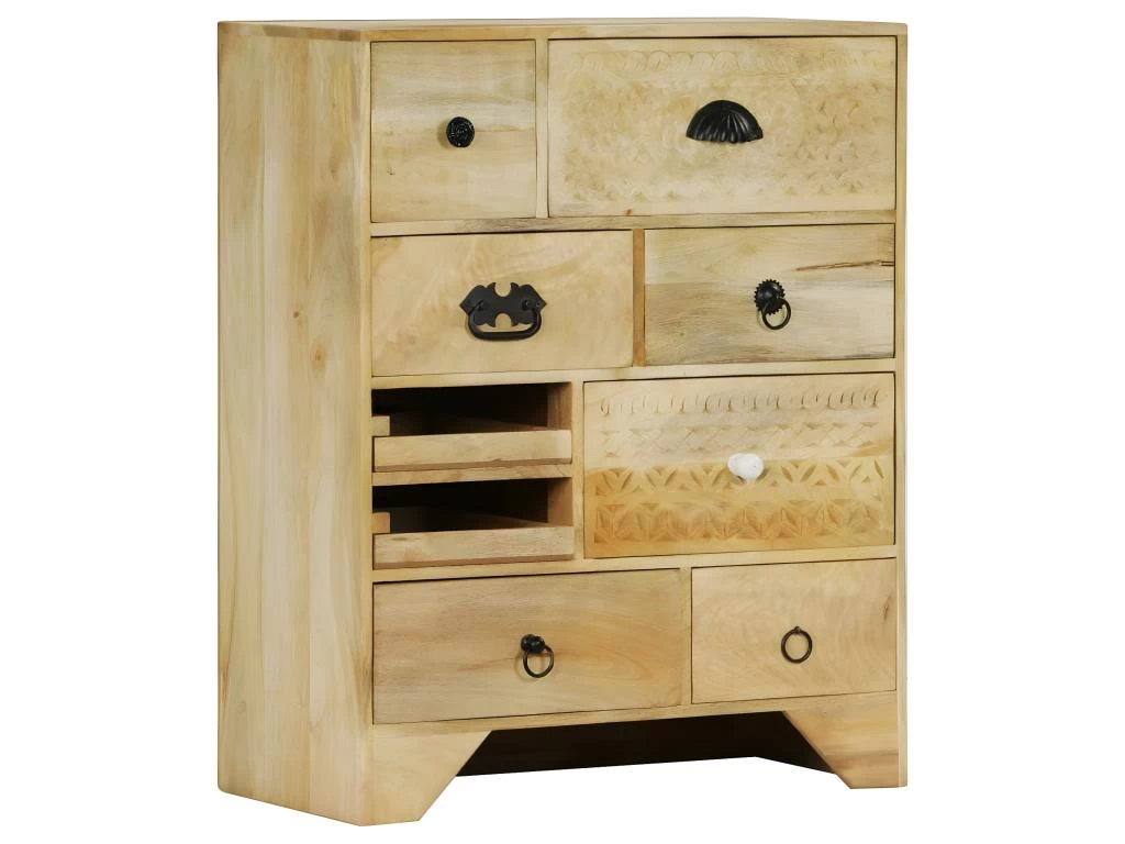 Buffet Bahut Armoire Console Meuble De Rangement Coffre à Tiroirs 75 Cm Bois Solide De Manguier 4402268