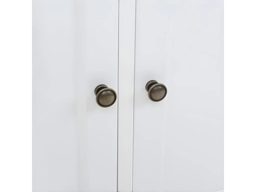 Buffet Bahut Armoire Console Meuble De Rangement Avec 3 Portes Mdf Et Bois De Pin 105 Cm 4402117 4 Buffet Bahut Armoire Console Meuble De Rangement Avec 3 Portes Mdf Et Bois De Pin 105 Cm 4402117 – Image 2