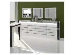 Buffet, Bahut, Enfilade LINA Avec LED + 3 X Miroirs.
