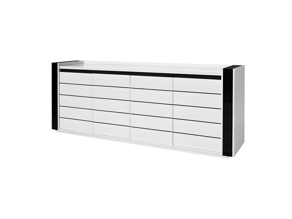 Buffet, Bahut LINA Blanc Et Noir Brillant Avec LED. Meuble Design Pour Votre Salle à Manger 3 Buffet, Bahut LINA Blanc Et Noir Brillant Avec LED. Meuble Design Pour Votre Salle à Manger