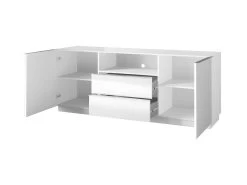 Buffet 180cm 2 Portes Et 2 Tiroirs Collection ZANTE. Coloris Blanc Brillant. LED Incluses 9 Buffet 180cm 2 Portes Et 2 Tiroirs Collection ZANTE. Coloris Blanc Brillant. LED Incluses -Magasin de meubles de restaurant buffet 8941643