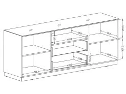 Buffet 180cm 2 Portes Et 2 Tiroirs Collection ZANTE. Coloris Blanc Brillant. LED Incluses 11 Buffet 180cm 2 Portes Et 2 Tiroirs Collection ZANTE. Coloris Blanc Brillant. LED Incluses -Magasin de meubles de restaurant buffet 8941647