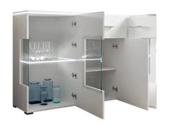 Buffet Design KIELS 150 Cm, 3 Portes Et 1 Tiroir, Coloris Blanc Brillant + éclairage LED. 8 Buffet Design KIELS 150 Cm, 3 Portes Et 1 Tiroir, Coloris Blanc Brillant + éclairage LED. -Magasin de meubles de restaurant buffet 8942021