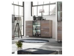 Buffet, Bahut Modèle KAN + LED. Meuble Type Industriel. Enfilade Design Pour Votre Salon Ou Salle à Manger. -Magasin de meubles de restaurant buffet 8942595