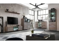 Buffet, Bahut Modèle KAN + LED. Meuble Type Industriel. Enfilade Design Pour Votre Salon Ou Salle à Manger. -Magasin de meubles de restaurant buffet 8942597