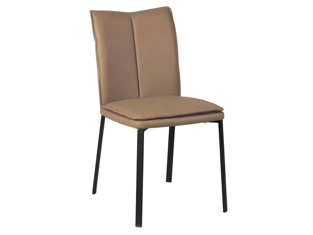 CALLUM - Lot De 4 Chaises Taupe Avec Sur-Coussin 4 CALLUM - Lot De 4 Chaises Taupe Avec Sur-Coussin – Image 2