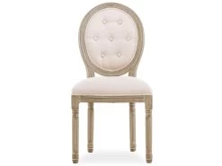 Lot De 6 Chaises Médaillon Capitonnées Louis XVI Tissu Beige 5 Lot De 6 Chaises Médaillon Capitonnées Louis XVI Tissu Beige -Magasin de meubles de restaurant chaise 10022069